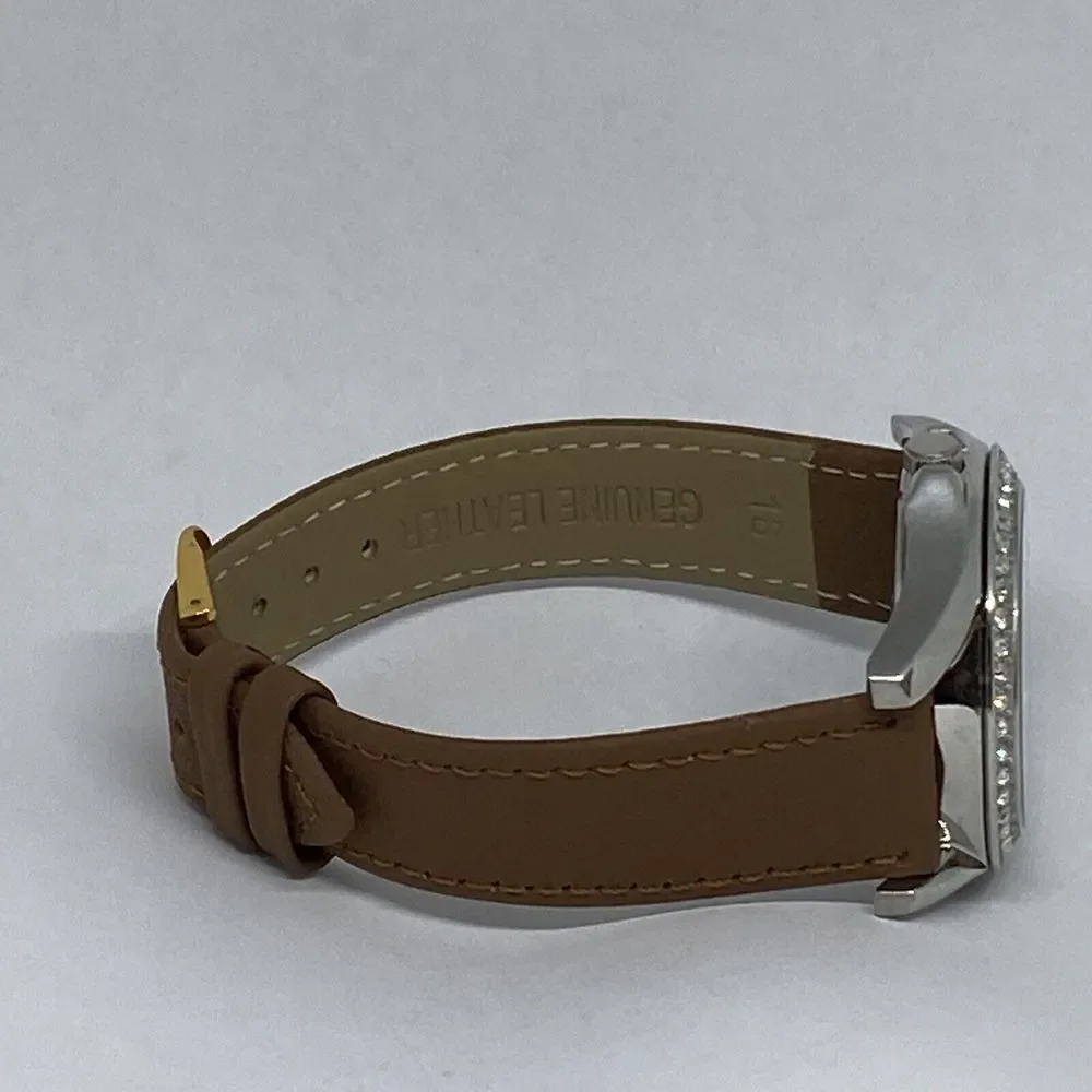 Fossil ES3202 Womens Brown Leather Analog White Dial Quartz Genuine Watch HK1064